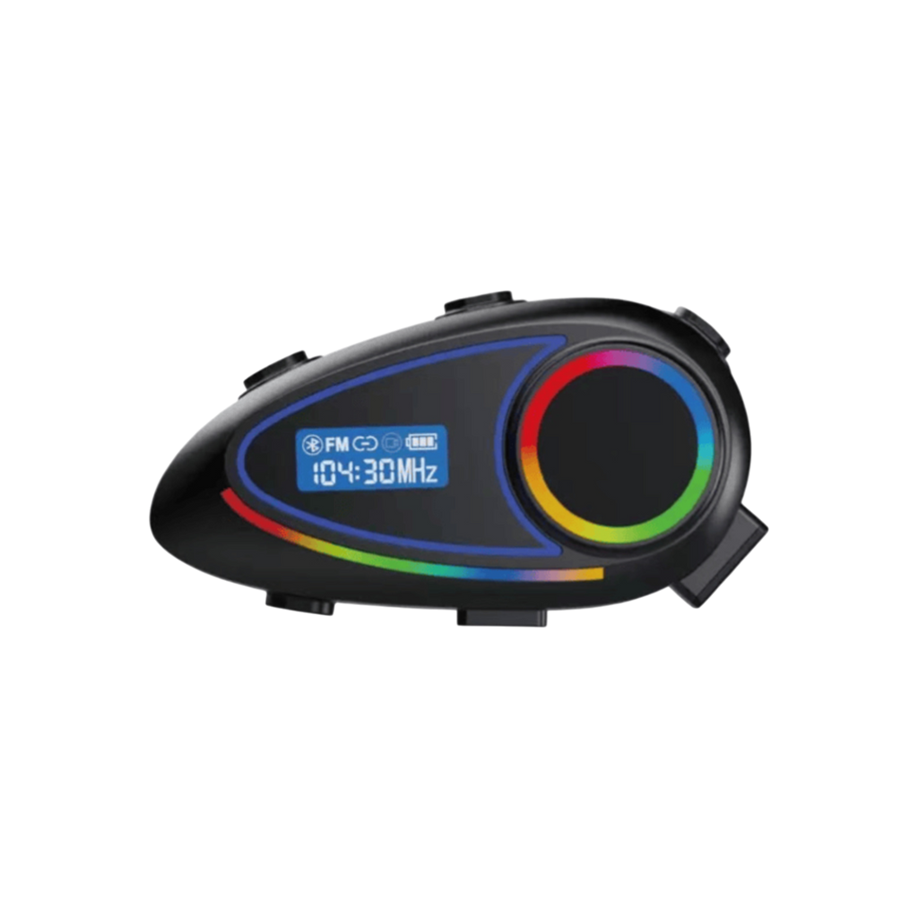 LCD Ekranlı RGB Işıklı Bluetooth 5.3 Motosiklet Kask Kulaklığı - FM