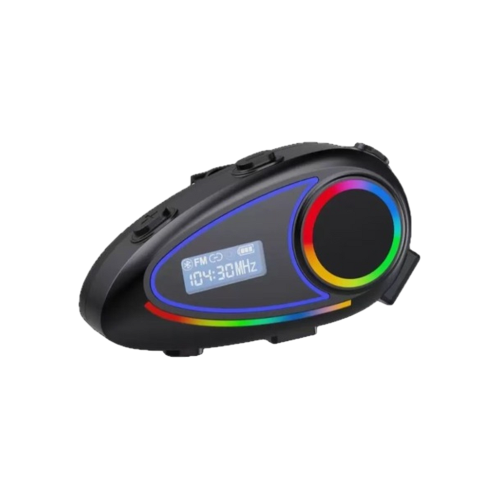 LCD Ekranlı RGB Işıklı Bluetooth 5.3 Motosiklet Kask Kulaklığı - FM