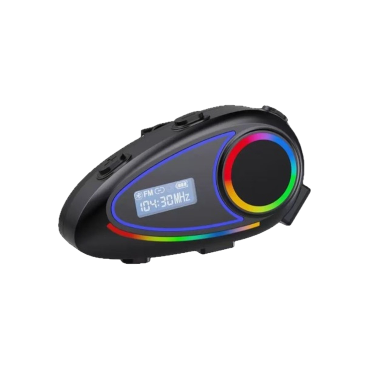 LCD Ekranlı RGB Işıklı Bluetooth 5.3 Motosiklet Kask Kulaklığı - FM