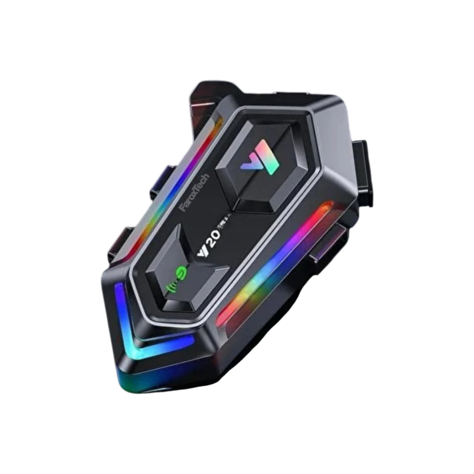 RGB Işıklı 2 Kişilik Motosiklet İnterkomu - 1000mAh Güçlü Batarya