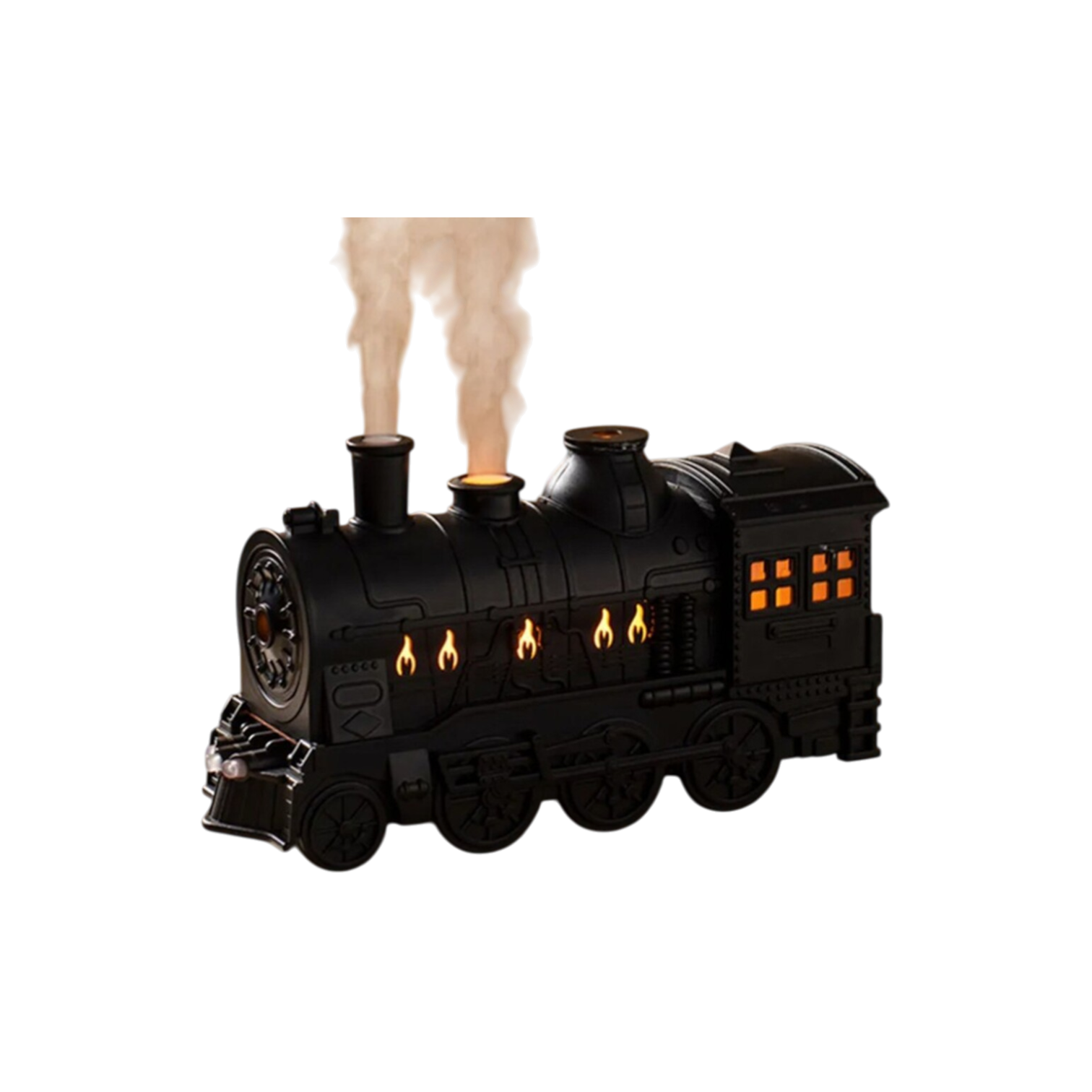 Tren Tasarımlı Retro Hava Nemlendirici - Uzaktan Kumandalı & Renkli LED