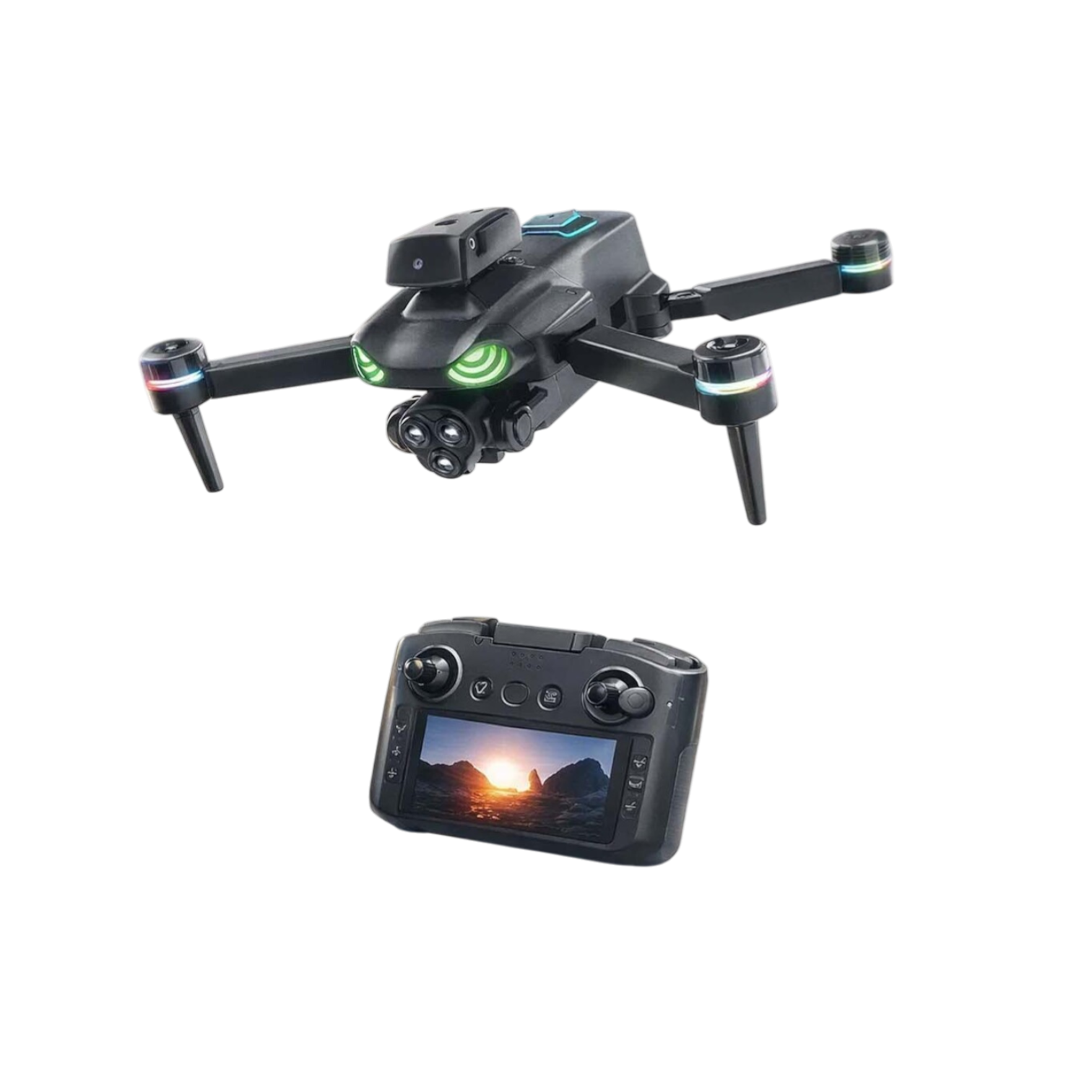 Ekranlı Kumandalı Engel Algılamalı Katlanır Drone - HD Gece Görüşlü