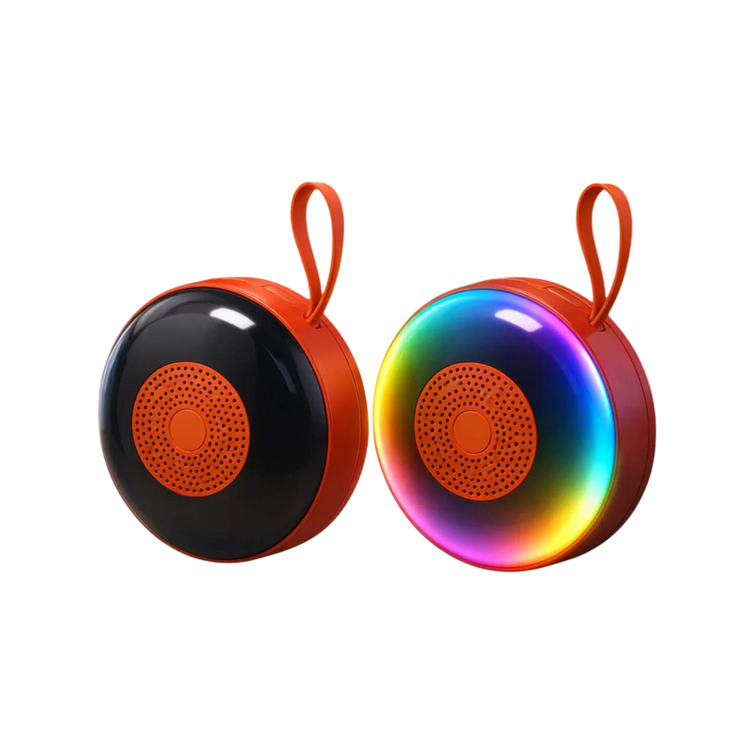 Kablosuz Mini Ses Bombası - Renkli LED Işıklı Taşınabilir Bluetooth Hoparlör (Güçlü Bas)