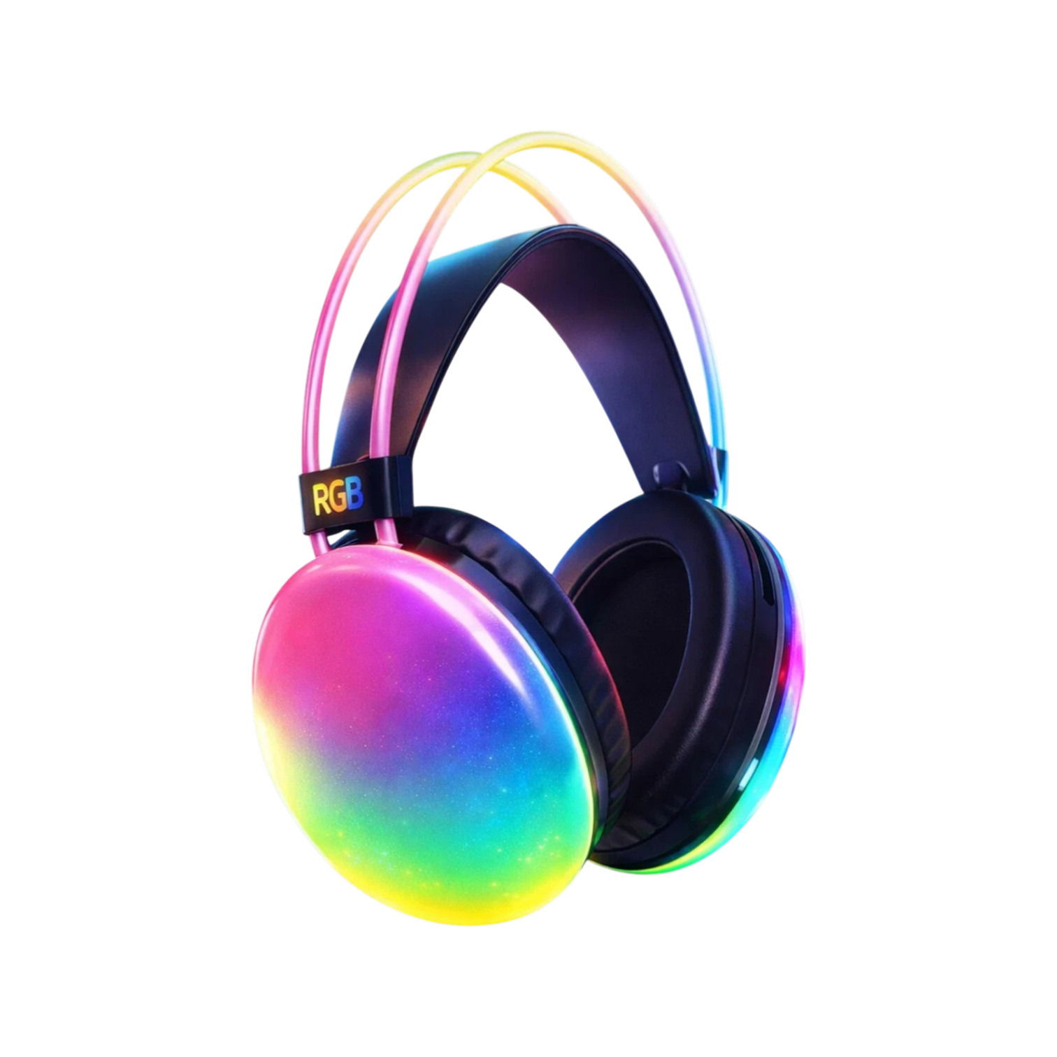 RGB Işıklı Bluetooth 5.3 Kablosuz Kulak Üstü Kulaklık - Super Bass Ses