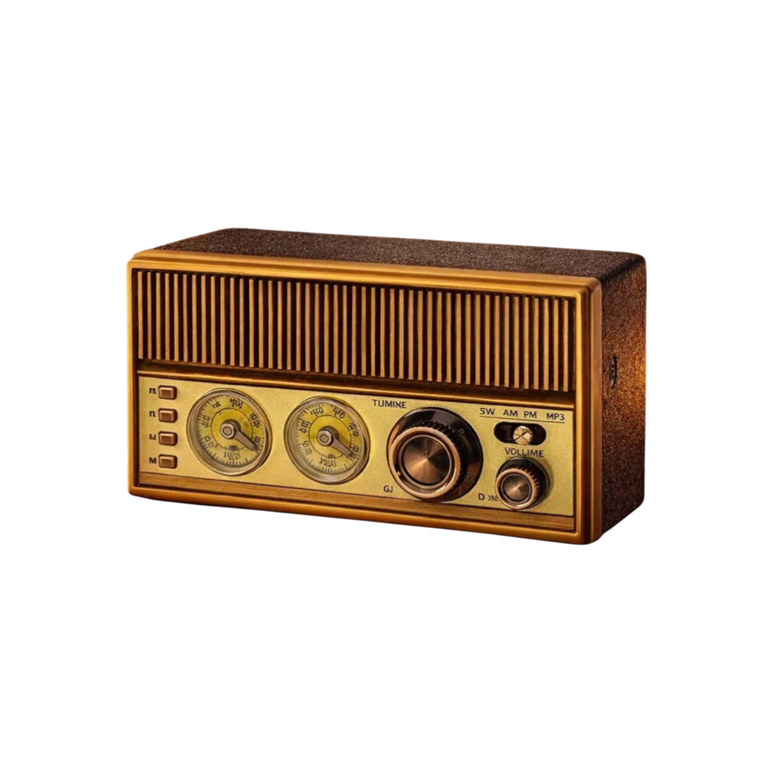 Retro Ahşap Radyo: Bluetooth, USB, TF Destekli Şarjlı Nostaljik Hoparlör