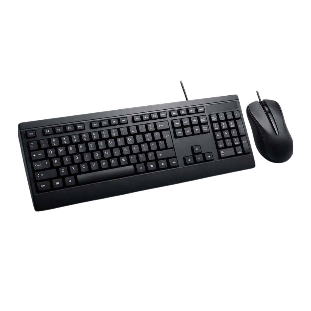 Q Kablolu Klavye ve Mouse Seti - Tam Boy Numerik Klavye - USB - Ofis ve Günlük Kullanım