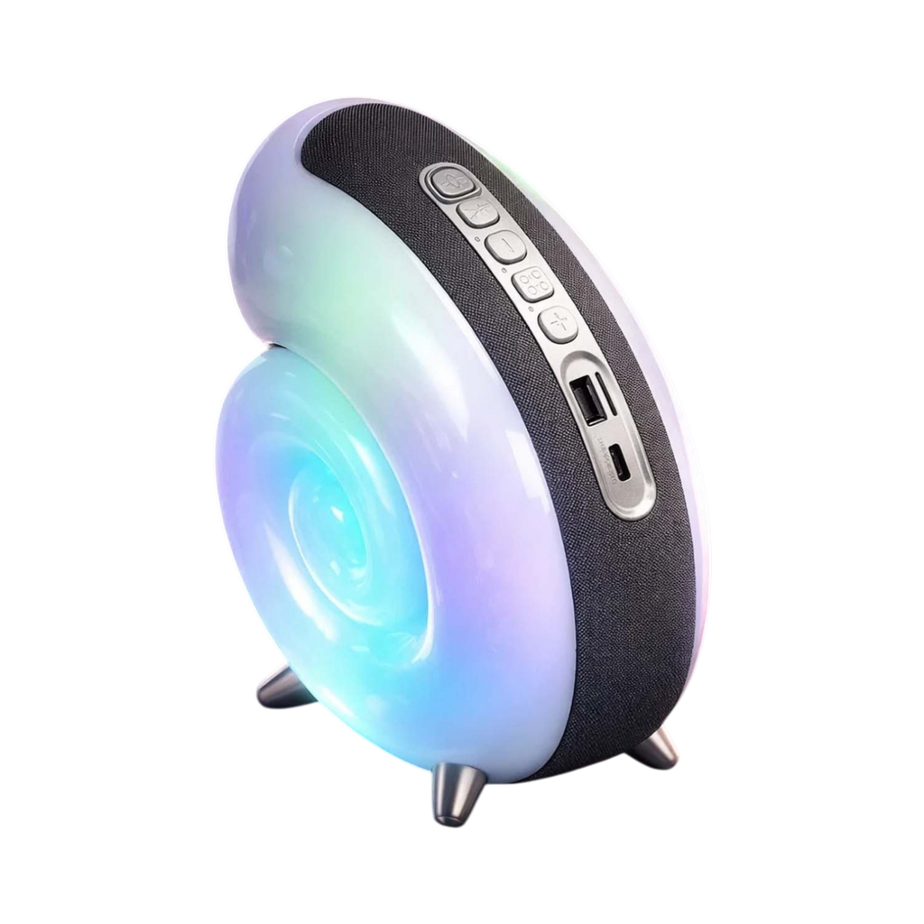 Salyangoz Tasarım RGB Işıklı Bluetooth Hoparlör - Akıllı Gün Doğumu Alarmı ve Gece Lambası