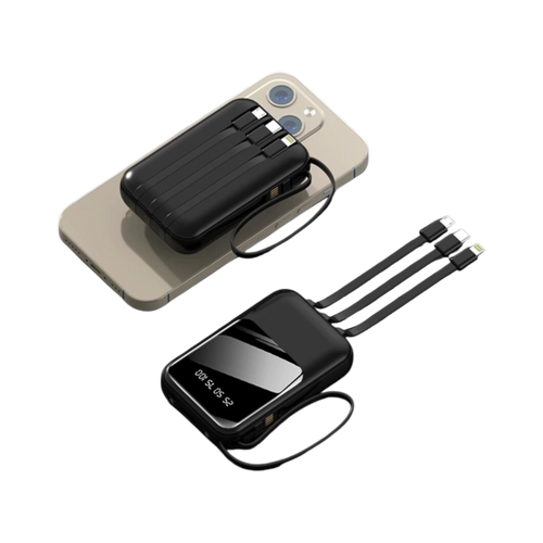 10000 mAh 2A Hızlı Şarjlı Dahili Lightning ve Type-C Powerbank