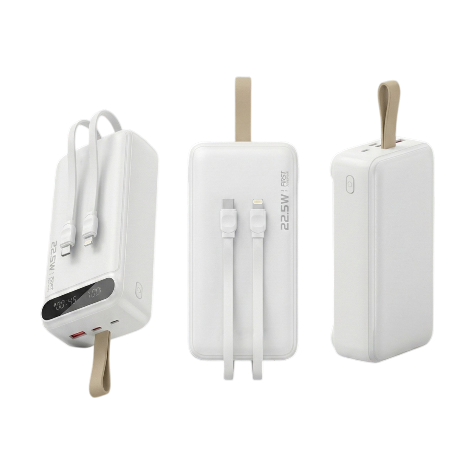 30.000 mAh 22.5W Hızlı Şarj Destekli Powerbank Dijital Göstergeli Taşınabilir Şarj Cihazı