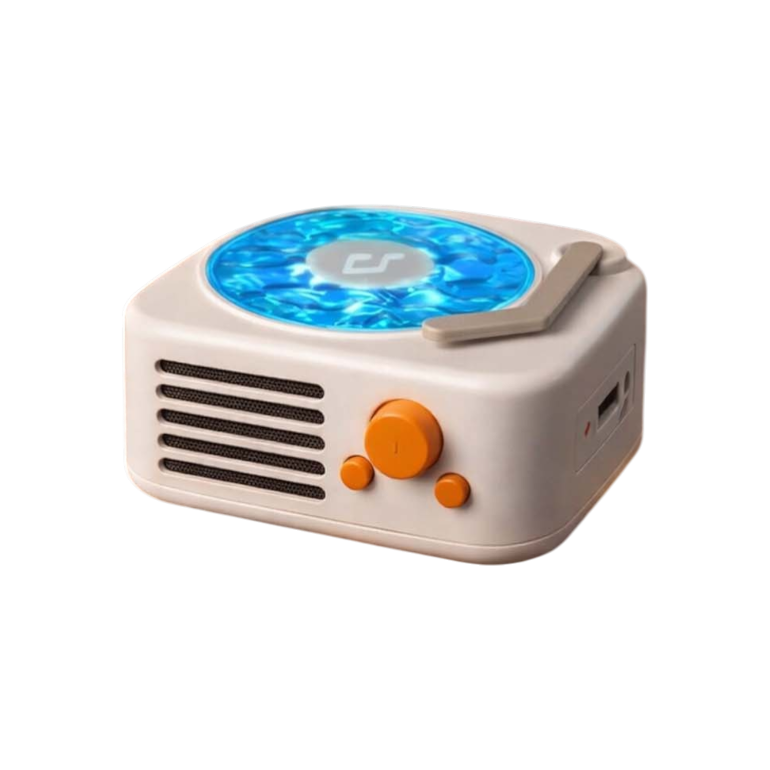 Retro Pikap Tasarımlı Şarjlı Bluetooth Hoparlör - Hareketli Disk & Gece Lambası Özellikli