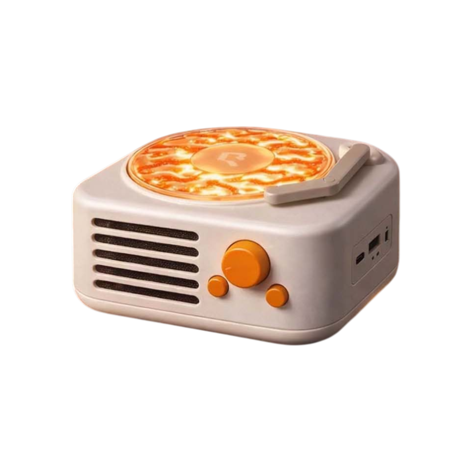 Retro Pikap Tasarımlı Şarjlı Bluetooth Hoparlör - Hareketli Disk & Gece Lambası Özellikli