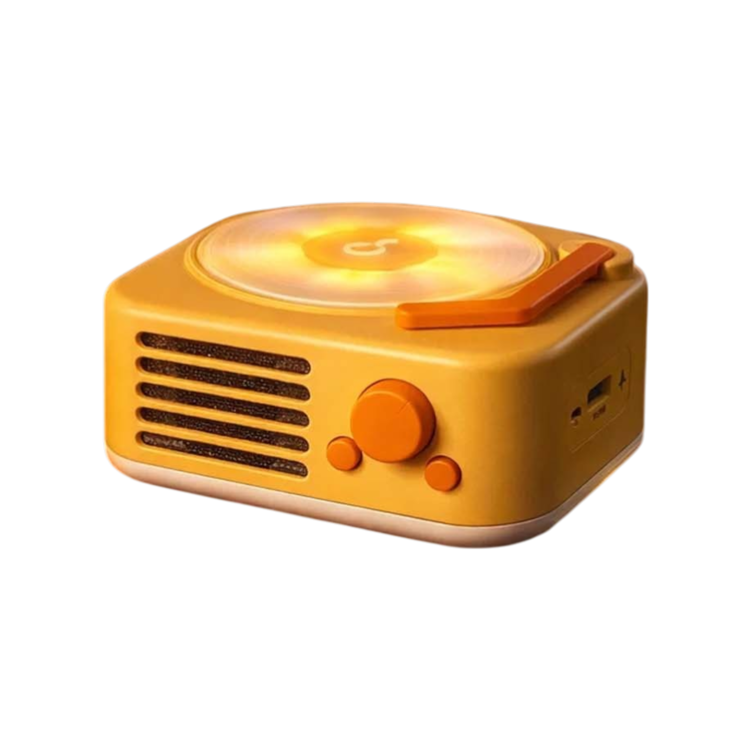 Retro Pikap Tasarımlı Şarjlı Bluetooth Hoparlör - Hareketli Disk & Gece Lambası Özellikli