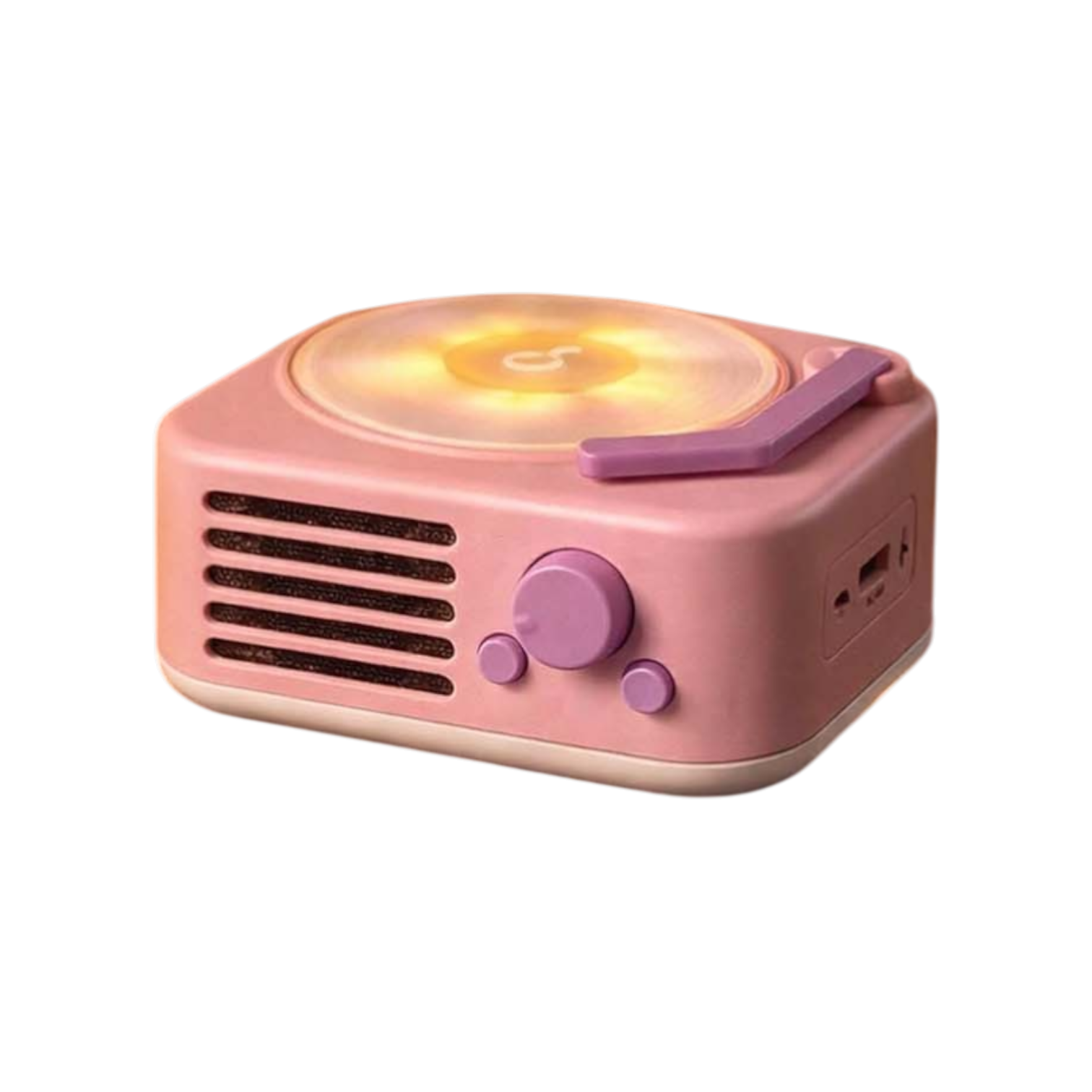 Retro Pikap Tasarımlı Şarjlı Bluetooth Hoparlör - Hareketli Disk & Gece Lambası Özellikli