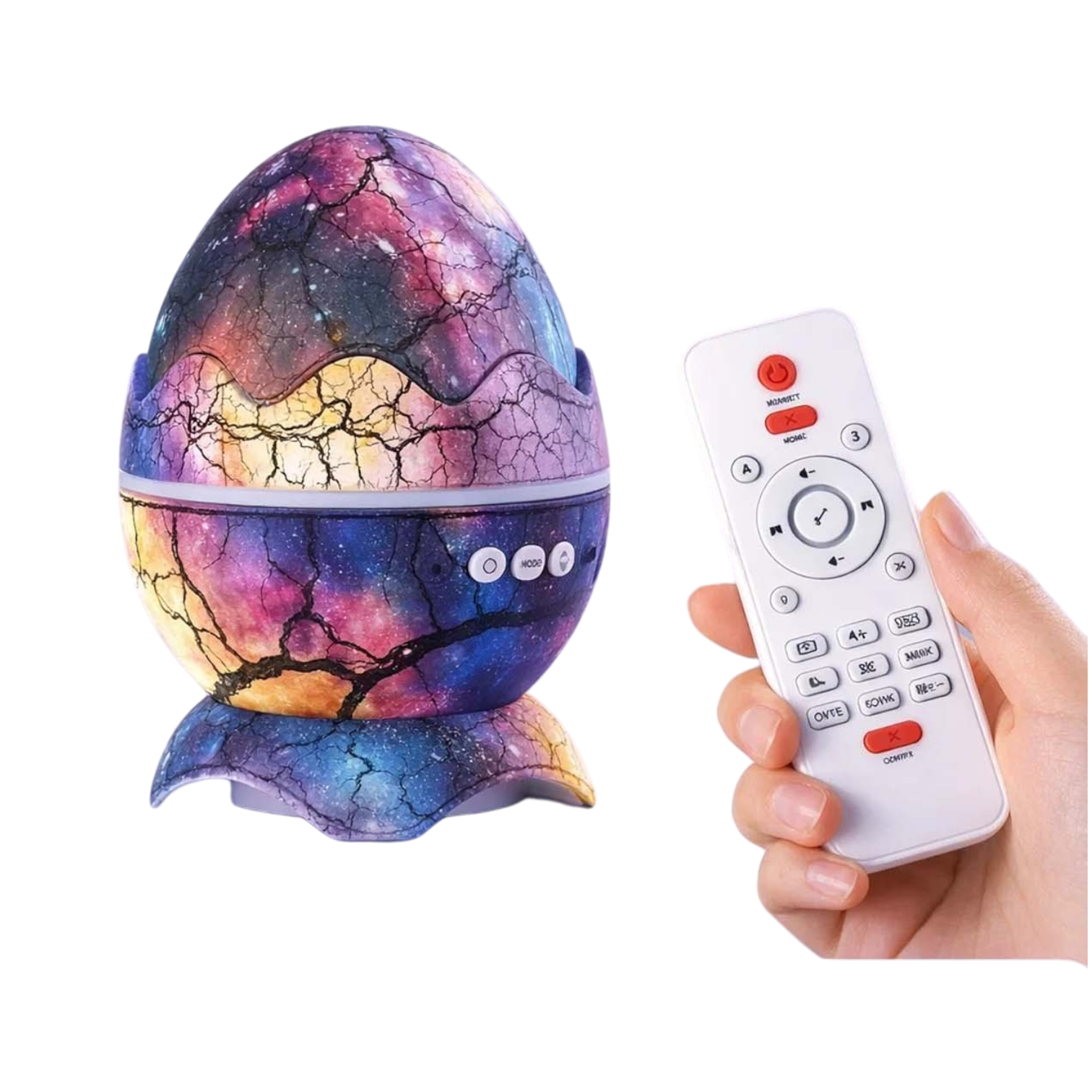 Dinozor Yumurtası Galaxy Yıldız Projektör - Bluetooth Hoparlörlü Gece Lambası